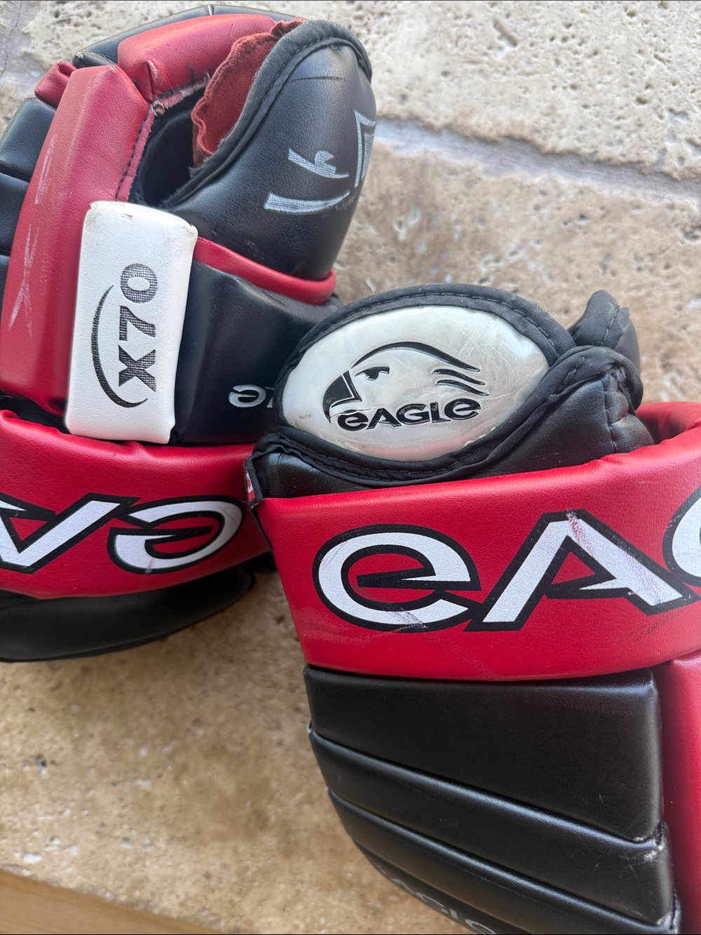 Red & Black MMA Hockey Gloves